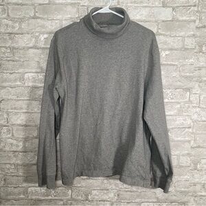 J. Crew Gray Turtleneck long sleeve t shirt men’s size large 100% cotton